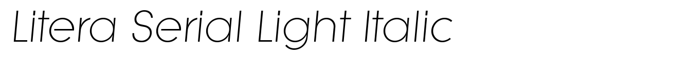 Litera Serial Light Italic